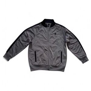 Starter Boys Full Zip Track Jacket Grey Black Size Medium (8)